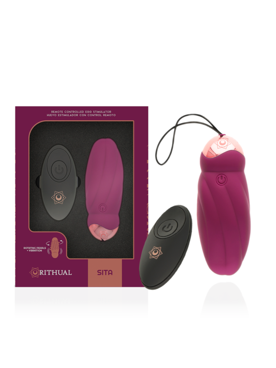 HUEVO VIBRADOR CONTROL REMOTO ROTACIÓN PERLAS SITA DE LA MARCA RITHUAL