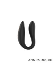VIBRADOR DUAL WATCHME NEGRO/GOLD PARA PAREJAS DE LA MARCA ANNE´S DESIRE