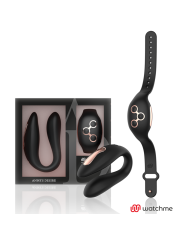 VIBRADOR DUAL WATCHME NEGRO/GOLD PARA PAREJAS DE LA MARCA ANNE´S DESIRE
