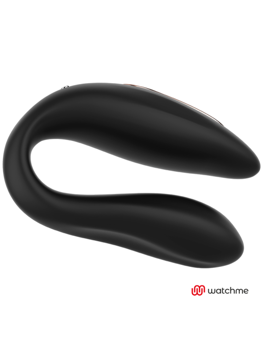 VIBRADOR DUAL WATCHME NEGRO/GOLD PARA PAREJAS DE LA MARCA ANNE´S DESIRE