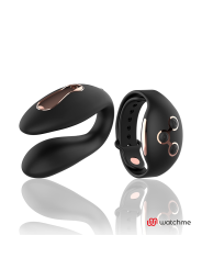 VIBRADOR DUAL WATCHME NEGRO/GOLD PARA PAREJAS DE LA MARCA ANNE´S DESIRE