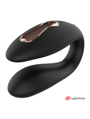 VIBRADOR DUAL WATCHME NEGRO/GOLD PARA PAREJAS DE LA MARCA ANNE´S DESIRE