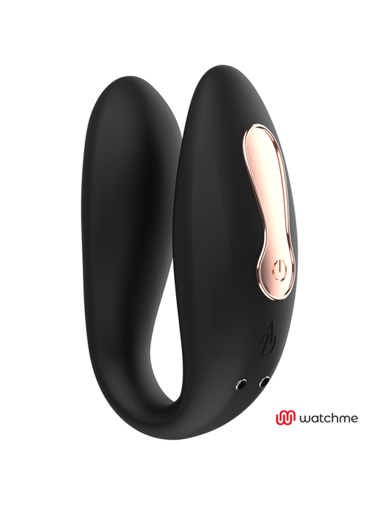 VIBRADOR DUAL WATCHME NEGRO/GOLD PARA PAREJAS DE LA MARCA ANNE´S DESIRE