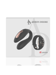VIBRADOR DUAL WATCHME NEGRO/GOLD PARA PAREJAS DE LA MARCA ANNE´S DESIRE