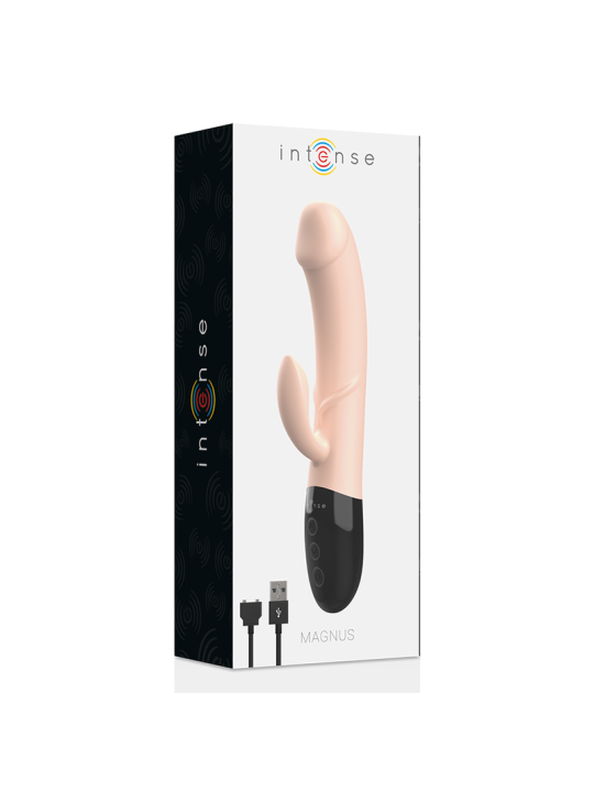 VIBRADOR DUAL RECARGABLE MAGNUS SILICONA SUAVE DE LA MARCA INTENSE FUN