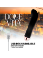 VIBRADOR RECARGABLE DOLCE VITA TWO NEGRO 7 VELOCIDADES DE LA MARCA DOLCE VITA
