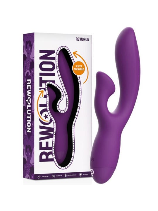 VIBRADOR RABBIT DUAL MOTOR REWOFUN PUNTO A Y CLÍTORIS DE LA MARCA REWOLUTION