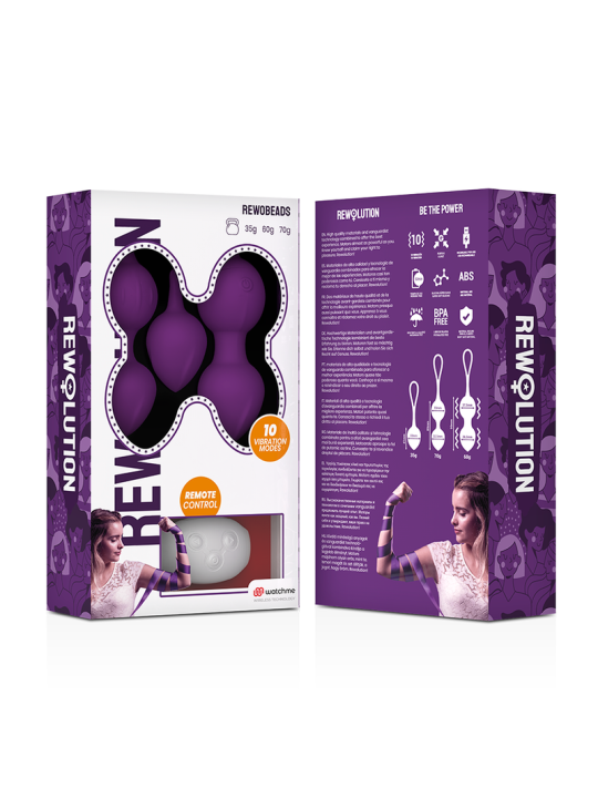 BOLAS VIBRADORAS CONTROL REMOTO WATCHME REWOBEADS DE LA MARCA REWOLUTION