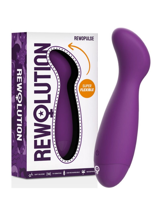 VIBRADOR REWOPULSE SILICONA FLEXIBLE ESTIMULADOR PUNTO G DE LA MARCA REWOLUTION