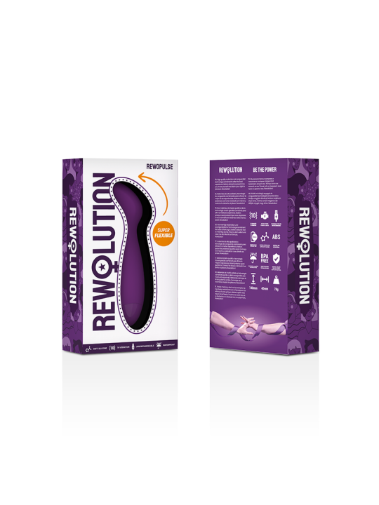 VIBRADOR REWOPULSE SILICONA FLEXIBLE ESTIMULADOR PUNTO G DE LA MARCA REWOLUTION