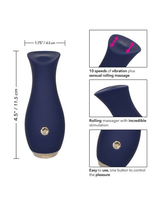 MASAJEADOR VIBRADOR CHIC TULIP AZUL RESISTENTE AL AGUA DE LA MARCA CALEXOTICS