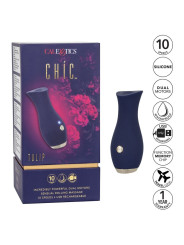MASAJEADOR VIBRADOR CHIC TULIP AZUL RESISTENTE AL AGUA DE LA MARCA CALEXOTICS