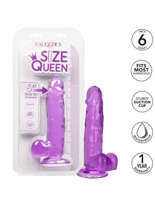 DILDO REALISTA SIZE QUEEN 15.3 CM CON VENTOSA DE LA MARCA CALEXOTICS
