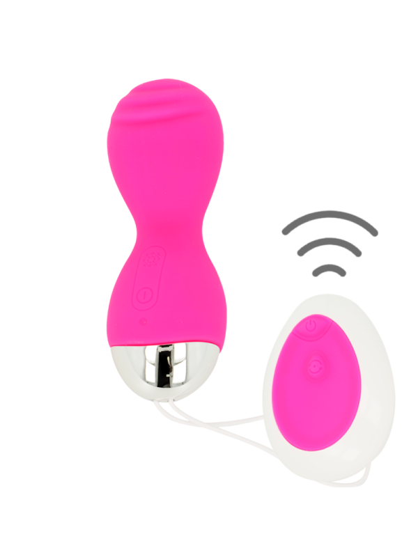 HUEVO VIBRADOR RECARGABLE CON MANDO 10 MODOS DE LA MARCA OHMAMA VIBRATORS