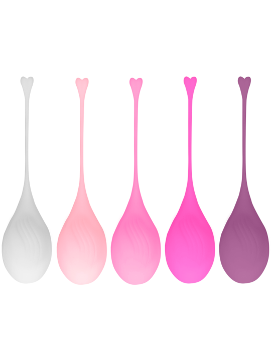 SET 5 BOLAS KEGEL PARA ENTRENAMIENTO PÉLVICO DE LA MARCA OHMAMA STIMULATING
