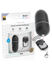 HUEVO VIBRADOR REMOTO 10 MODOS NEGRO DISCRETO DE LA MARCA ONLINE