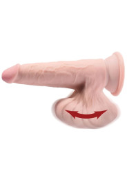 DILDO REALISTA PLUS 3D CON BOLAS OSCILANTES 20.3 CM DE LA MARCA KING COCK PLUS