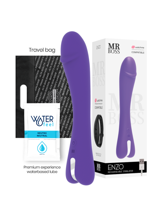 ENZO VIBRADOR INALÁMBRICO WATCHME 10 MODOS SILICONA DE LA MARCA MR. BOSS