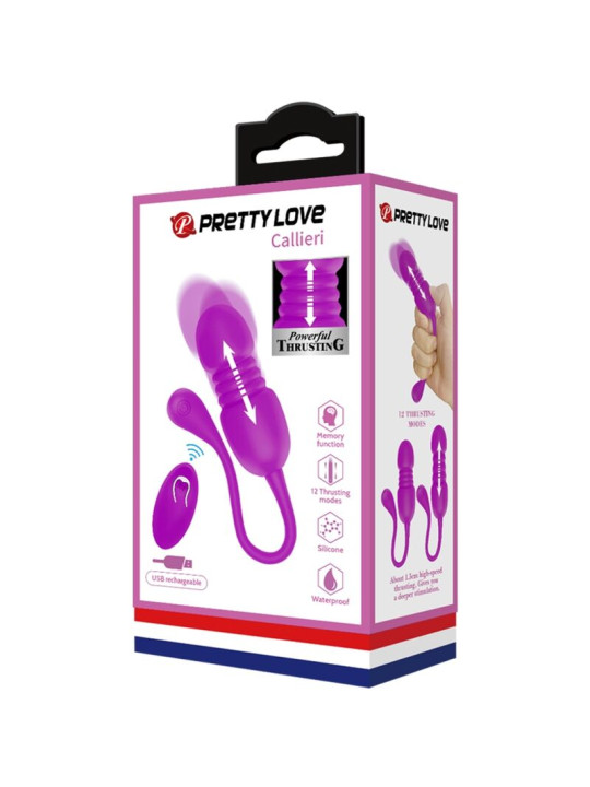 HUEVO VIBRADOR CALLIERI 12 MODOS CONTROL REMOTO DE LA MARCA PRETTY LOVE