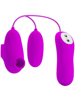 BALA VIBRADORA Y SUCCIONADORA 12 MODOS CLITORIS DE LA MARCA PRETTY LOVE