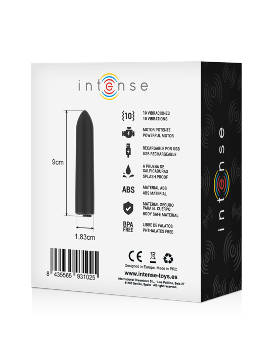 BALA VIBRADORA RECARGABLE 10 MODOS INTENSOS DE LA MARCA INTENSE FUN