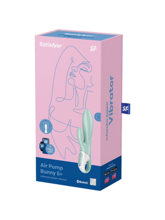 VIBRADOR RABBIT INFLABLE APP SATISFYER AIR PUMP BUNNY 5 DE LA MARCA SATISFYER CONNECT