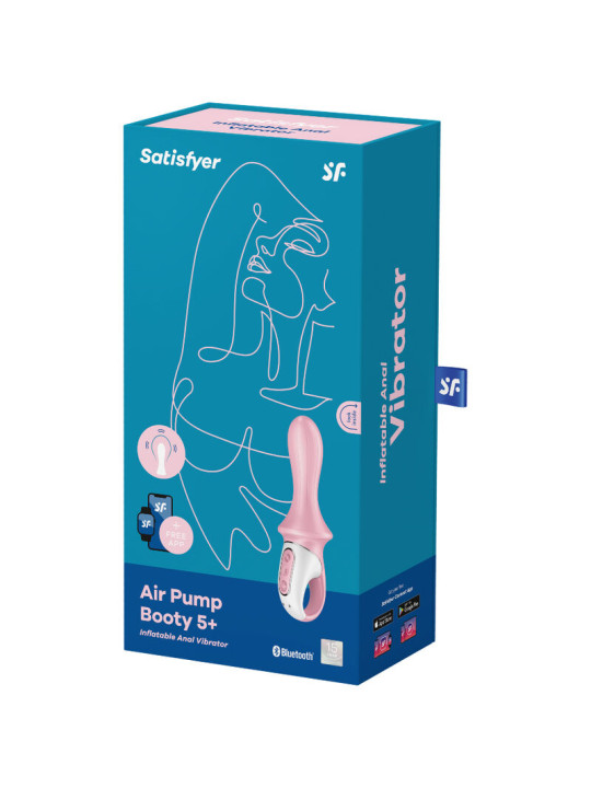 SATISFYER AIR PUMP BOOTY 5 VIBRADOR ANAL INFLABLE APP DE LA MARCA SATISFYER CONNECT