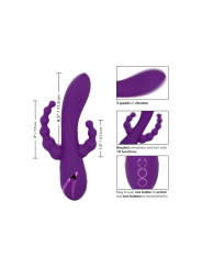 MASAJEADOR TRIPLE ACCIÓN LONG BEACH PURPLE DE LA MARCA CALEXOTICS