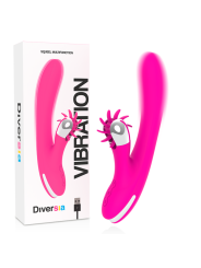 VIBRADOR BUNNY 24 CM RECARGABLE USB 7 MODOS DE LA MARCA DIVERSIA
