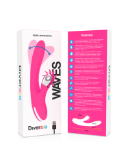 VIBRADOR BUNNY WAVES 24 CM ESTIMULACIÓN CLITORIS Y PUNTO G DE LA MARCA DIVERSIA