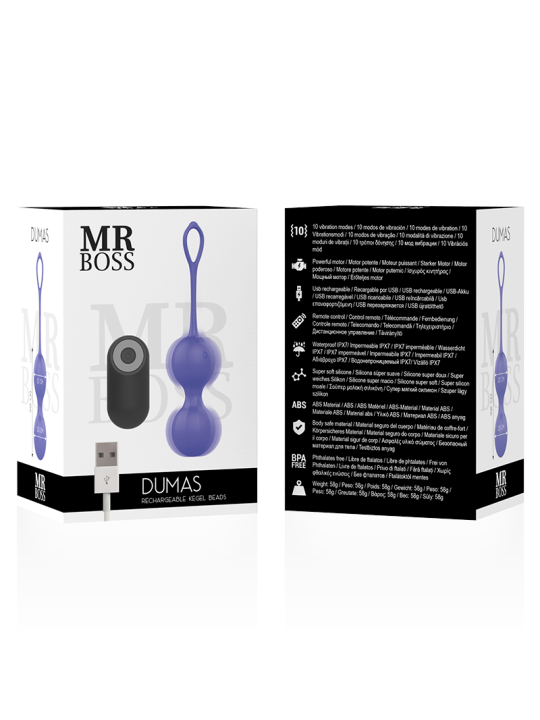 BOLAS KEGEL VIBRADORAS RECARGABLES CON CONTROL REMOTO DE LA MARCA MR. BOSS