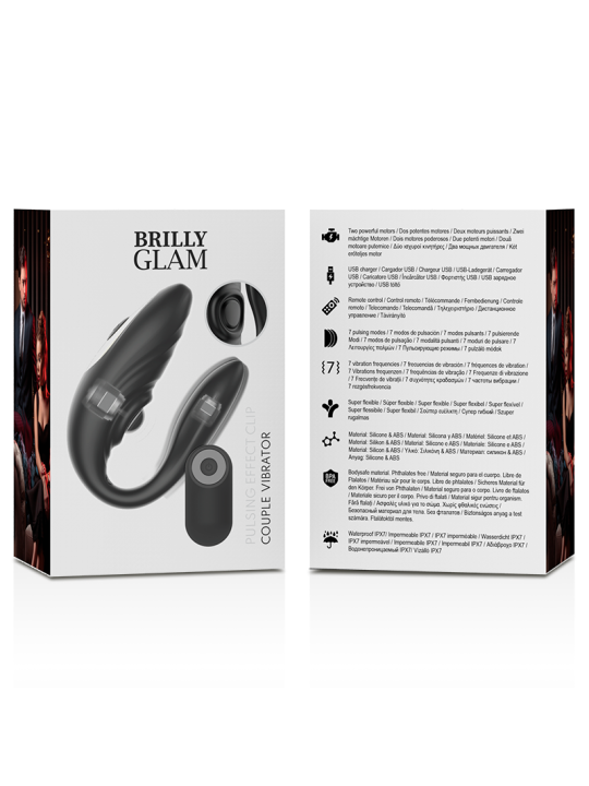 VIBRADOR DUAL REMOTO PARA PAREJAS BRILLY GLAM DE LA MARCA BRILLY GLAM