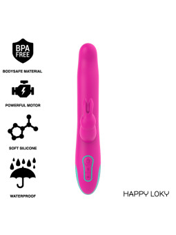 VIBRADOR PLUTO RABBIT CON TECNOLOGÍA WATCHME REMOTO DE LA MARCA HAPPY LOKY