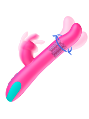 VIBRADOR PLUTO RABBIT CON TECNOLOGÍA WATCHME REMOTO DE LA MARCA HAPPY LOKY