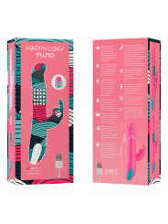 VIBRADOR PLUTO RABBIT CON TECNOLOGÍA WATCHME REMOTO DE LA MARCA HAPPY LOKY