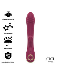 VIBRADOR CONEJO SILICONA RECARGABLE 10 MODOS DE LA MARCA CICI BEAUTY