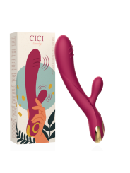 VIBRADOR CONEJO SILICONA RECARGABLE 10 MODOS DE LA MARCA CICI BEAUTY