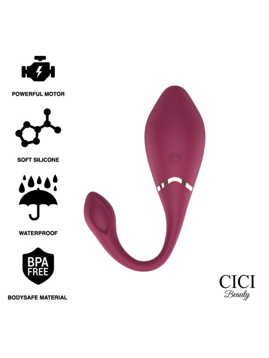HUEVO VIBRADOR SILICONA CONTROL REMOTO PUNTO G DE LA MARCA CICI BEAUTY