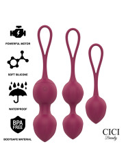BOLAS KEGEL VIBRANTES SILICONA PREMIUM CON MANDO REMOTO DE LA MARCA CICI BEAUTY