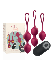 BOLAS KEGEL VIBRANTES SILICONA PREMIUM CON MANDO REMOTO DE LA MARCA CICI BEAUTY