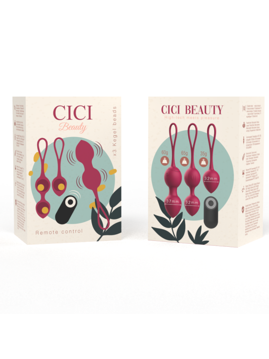 BOLAS KEGEL VIBRANTES SILICONA PREMIUM CON MANDO REMOTO DE LA MARCA CICI BEAUTY