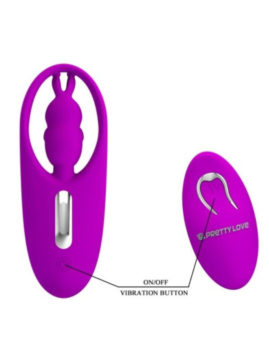 ESTIMULADOR CLITORIS CONTROL REMOTO SILICONA LILA DE LA MARCA PRETTY LOVE SMART