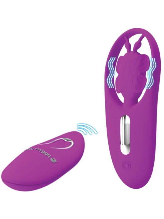 ESTIMULADOR CLITORIS CONTROL REMOTO SILICONA SUAVE LILA DE LA MARCA PRETTY LOVE SMART