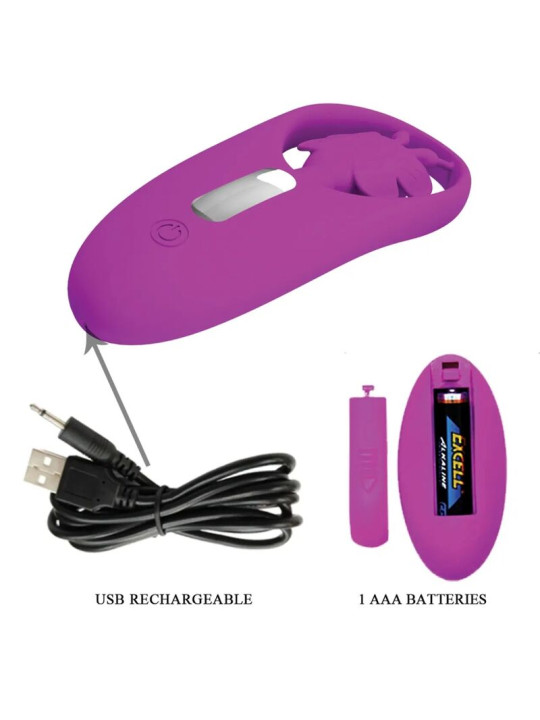ESTIMULADOR CLITORIS CONTROL REMOTO SILICONA SUAVE LILA DE LA MARCA PRETTY LOVE SMART