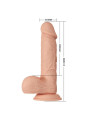 DILDO REALISTA BAHAMUT 21.8 CM CON VENTOSA Y TEXTURA NATURAL DE LA MARCA BAILE DILDOS