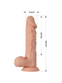 DILDO REALISTA BURAQ 24 CM VENTOSA FLEXIBLE NATURAL DE LA MARCA BAILE DILDOS