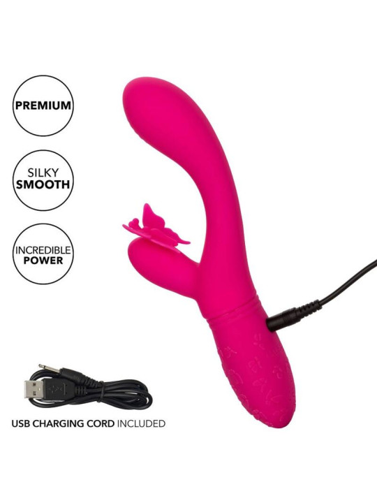 VIBRADOR MARIPOSA RECARGABLE 10 MODOS ROSA DE LA MARCA CALEXOTICS