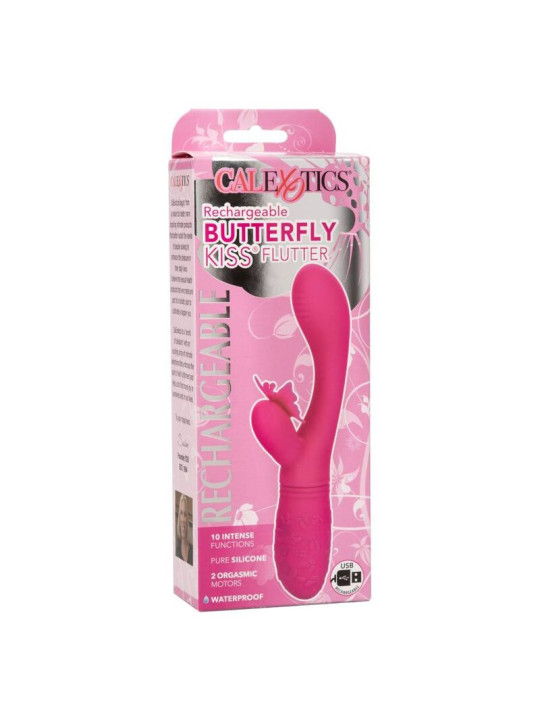 VIBRADOR MARIPOSA RECARGABLE 10 MODOS ROSA DE LA MARCA CALEXOTICS