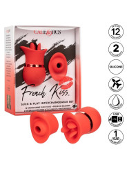 VIBRADOR SUCCIÓN Y LENGUA FRENCH KISS 12 MODOS DE LA MARCA CALEXOTICS