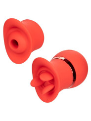 VIBRADOR SUCCIÓN Y LENGUA FRENCH KISS 12 MODOS DE LA MARCA CALEXOTICS